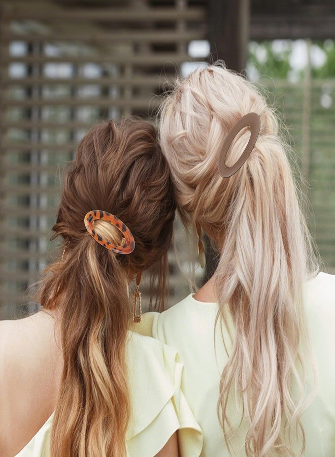 Amariver Hair Barrettes for Women 4packs Hair Clips French Barrette Clip Oval Hair Clips for Thick Thin Long Short Hair Fashion Accessories for Women Girls - Image 5